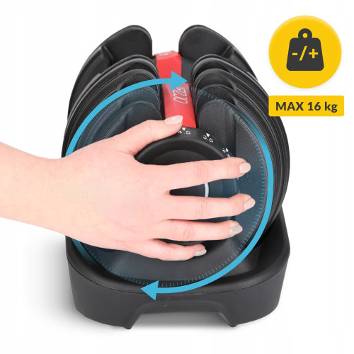 Гантель  4FIZJO Premium 1.5-16 кг с регулируемым весом - фото №8